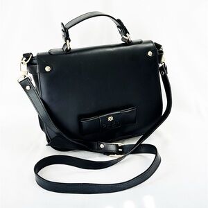 GUNAS NY Black Vegan Leather “Ridley” Crossbody Bag NWOT EUC